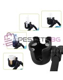 Поставка за чаша за количка с поставка за телефон